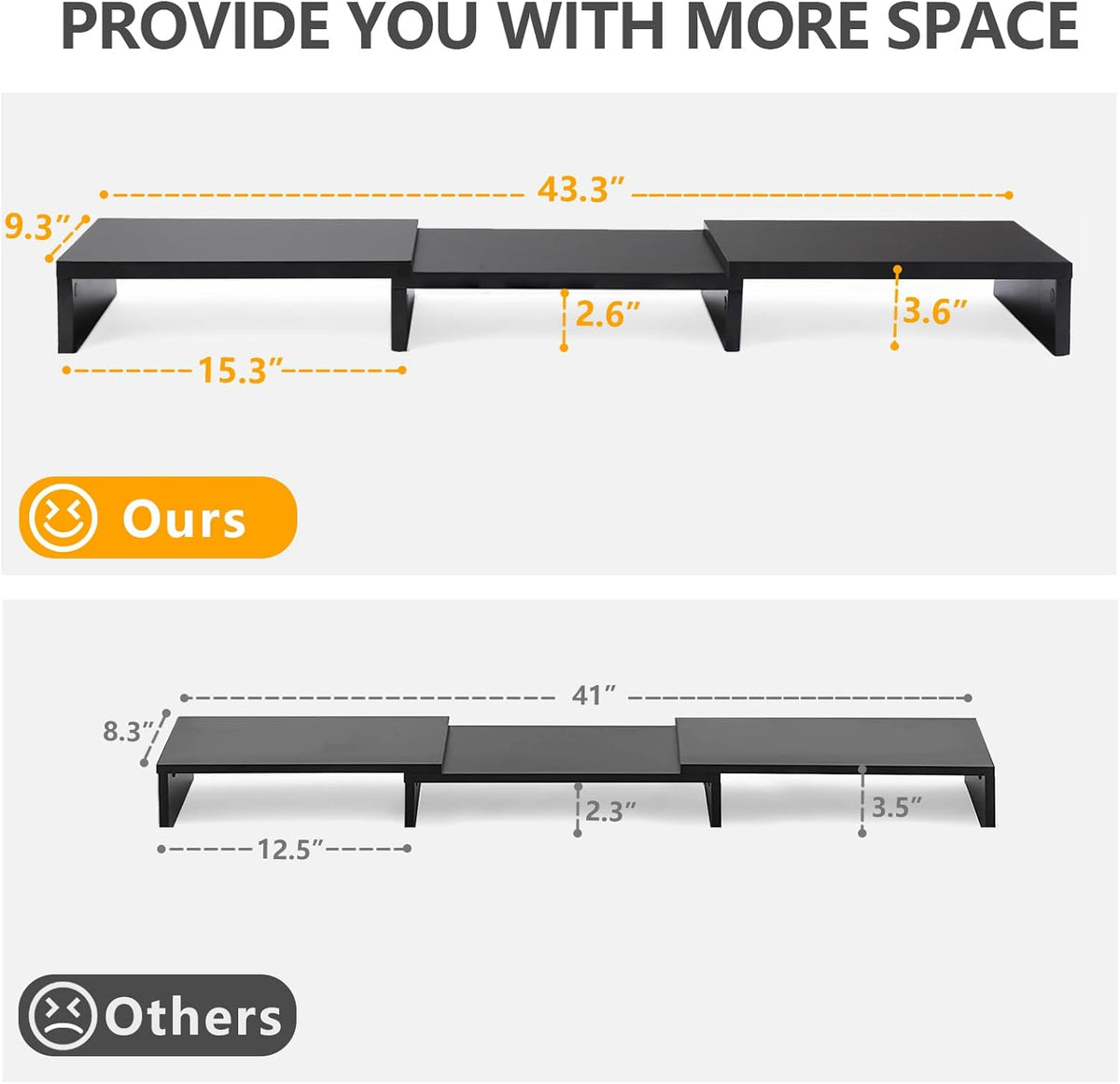 Vyction DeskSpan Adjustable Monitor Riser