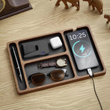 Vyction DeskDock Wooden Organizer Tray - Vyction