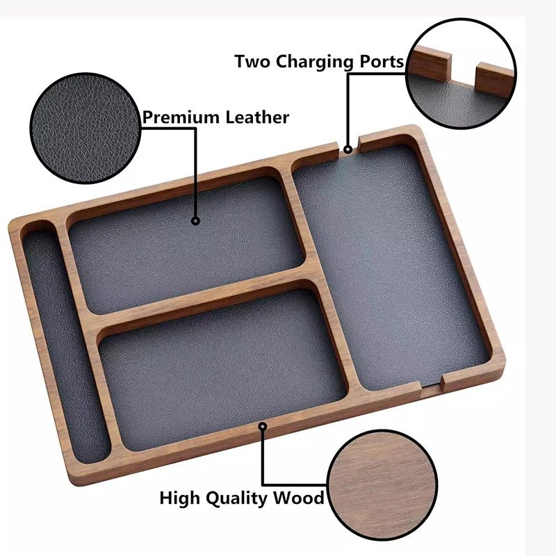 Vyction DeskDock Wooden Organizer Tray - Vyction