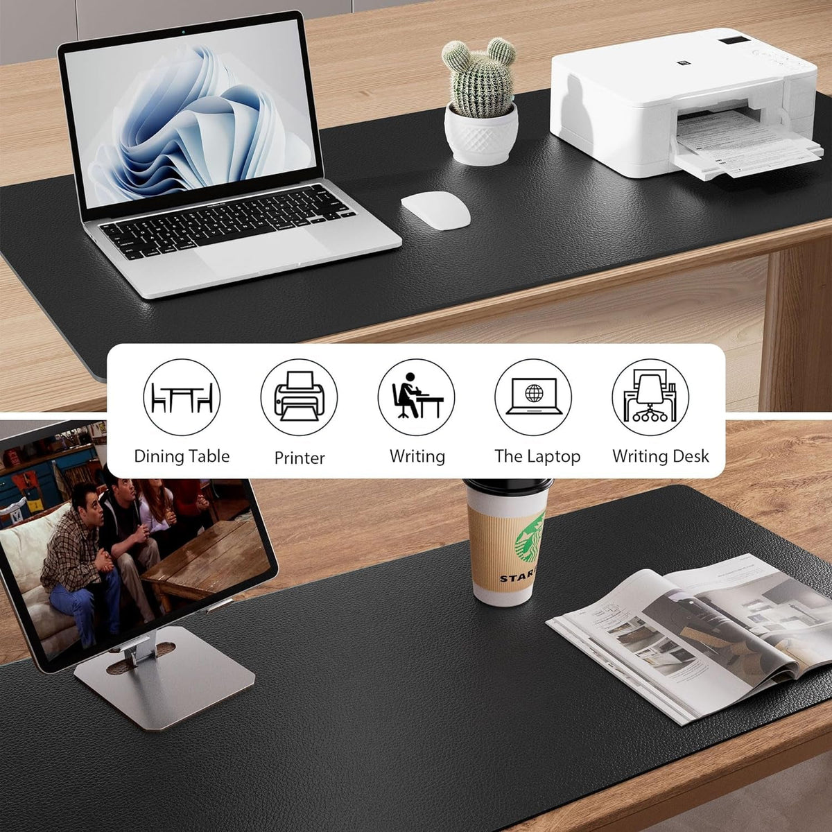 Vyction DeskGuard PU Leather Desk Mat - Vyction
