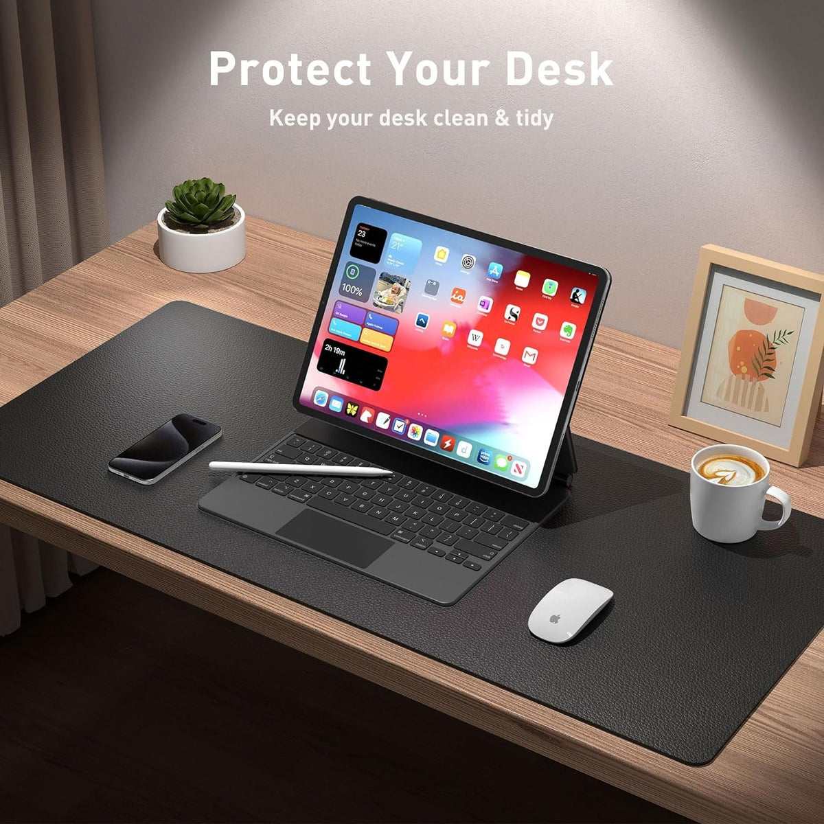Vyction DeskGuard PU Leather Desk Mat - Vyction
