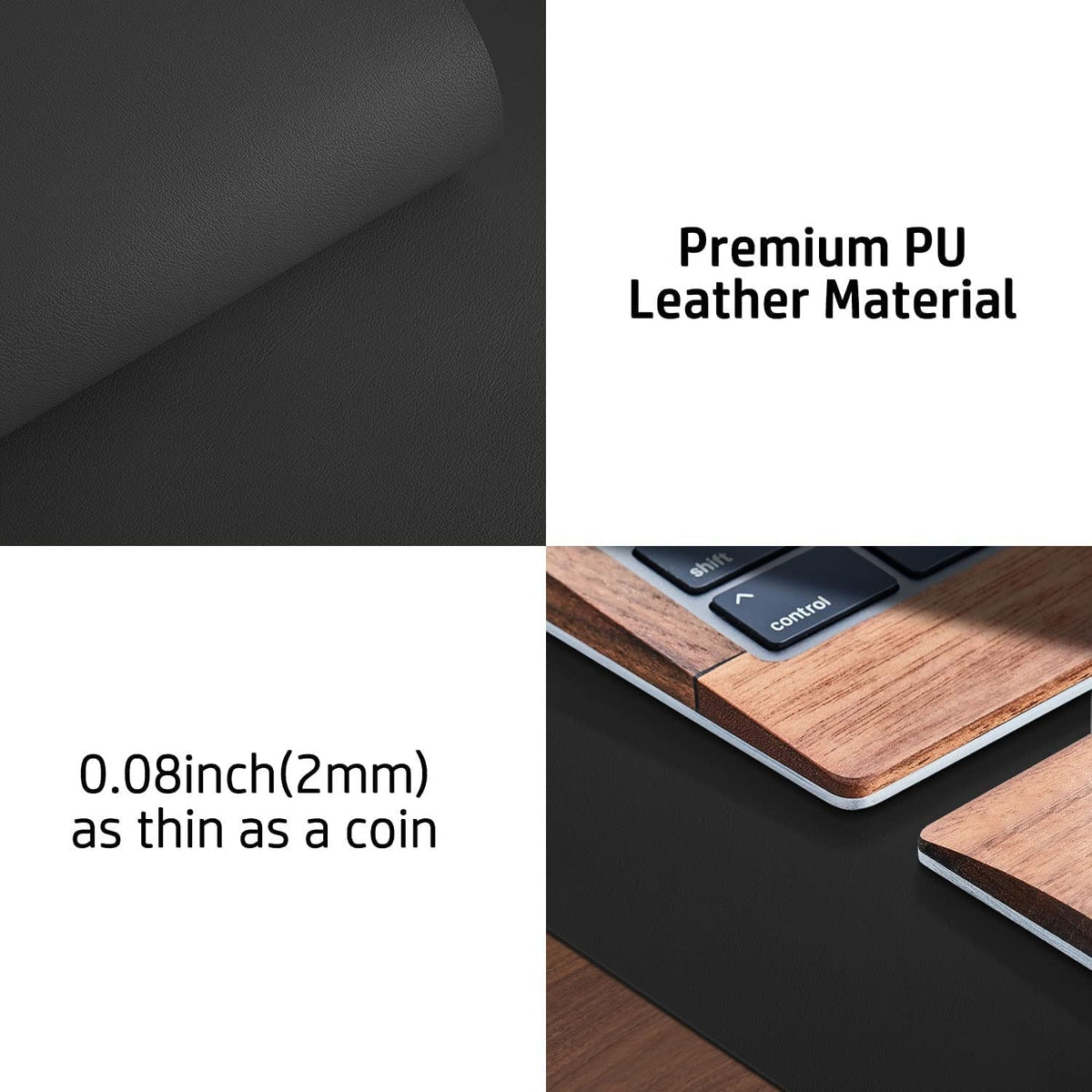 Vyction DeskGuard PU Leather Desk Mat - Vyction