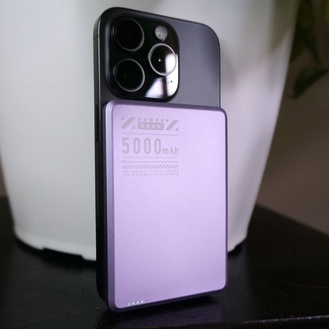 Vyction SnapCharge™ Ultra-Slim Magnetic Power Bank (5000mAh Qi2 Fast Charging)