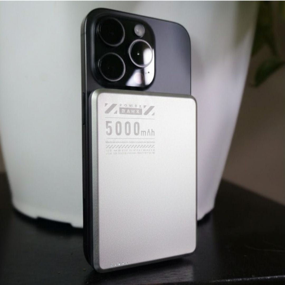 Vyction SnapCharge™ Ultra-Slim Magnetic Power Bank (5000mAh Qi2 Fast Charging)